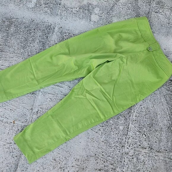 Focus2000 Petie Women Capri Pant Green Cotton Pant Size 2P - Picture 5 of 11